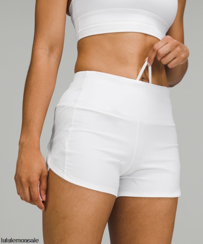 Lululemon Damen DELULU377 | Weiß Beschleunigen Hochhaus Gefüttert Kurz 4